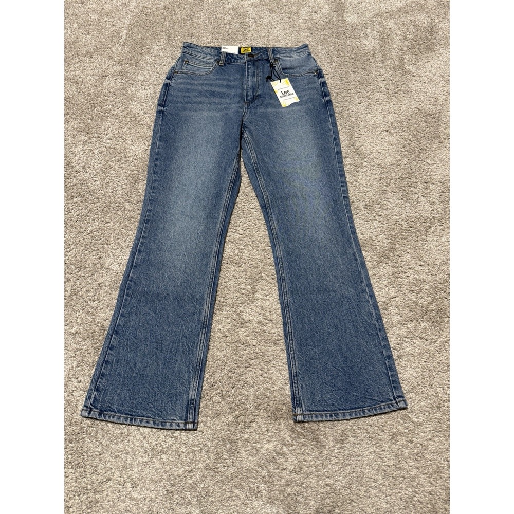 NWT Women's LEE X DAYDREAMER Blue Jeans Crop Boot Cut Size 28 × 28 Y2k Retro Mom